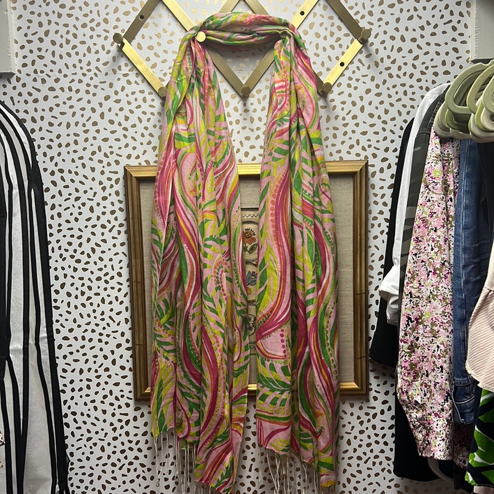 Lilly Pulitzer silk/cashmere “Murfee” scarf shawl wrap